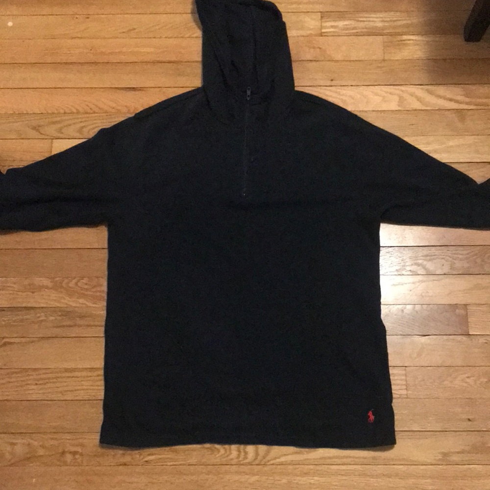 Mens Polo Zip Up Hoodie